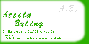 attila baling business card